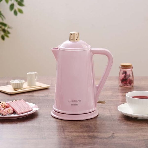 Qoo10] 電気ケトル おしゃれ ケトル レトロ 電