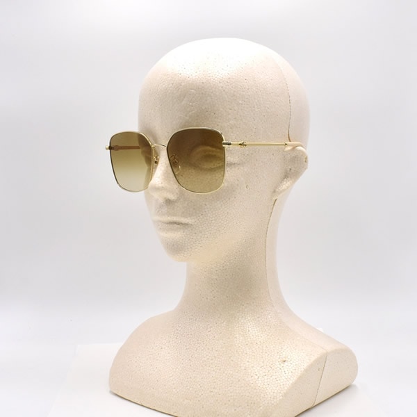 サングラス GG1146SK-003 サングラス アジアンフィット メンズ レディース ユニセックス ゴールド ブラウン