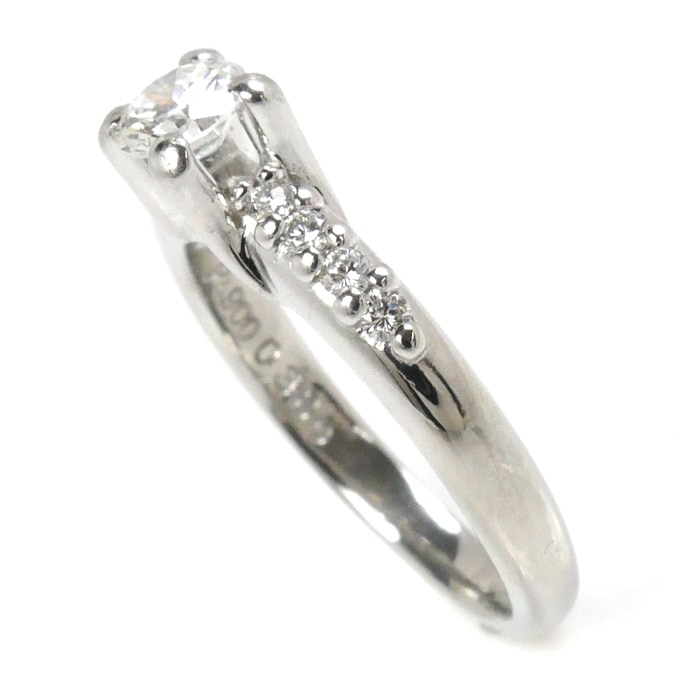 Christian Dior クリスチャンディオール Pt900プラチナ リング・指輪 ダイヤモンド0.36ct 7号 4.4g レディース 中古