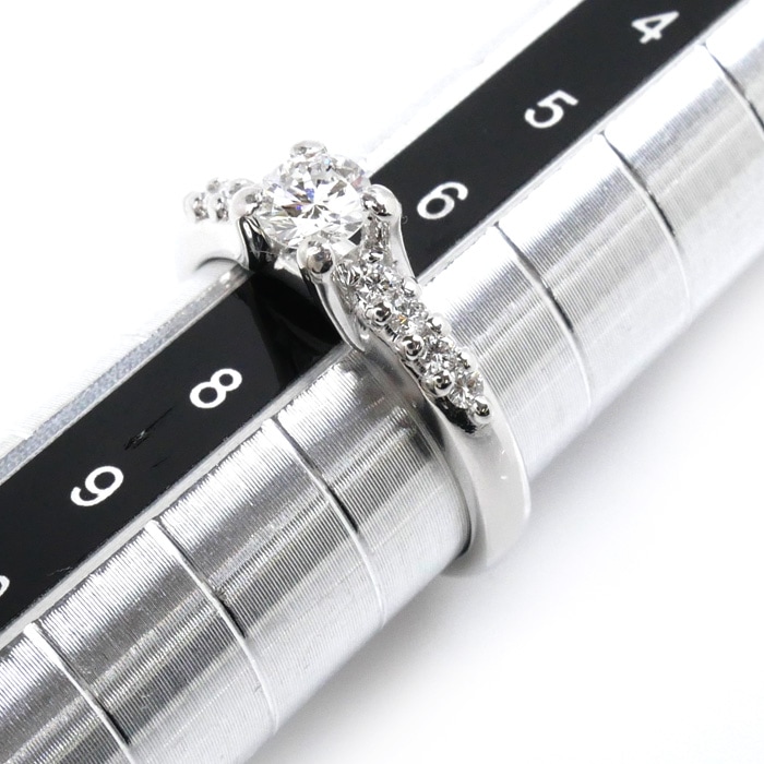 Christian Dior クリスチャンディオール Pt900プラチナ リング・指輪 ダイヤモンド0.36ct 7号 4.4g レディース 中古