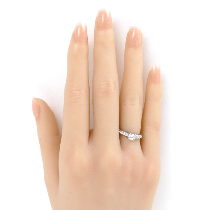Christian Dior クリスチャンディオール Pt900プラチナ リング・指輪 ダイヤモンド0.36ct 7号 4.4g レディース 中古