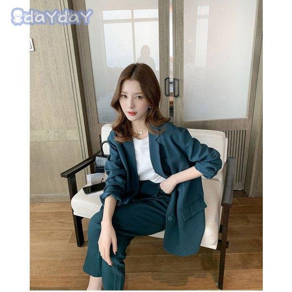 セットアップ レディース 秋冬 セットアップ通勤 きれいめ 長袖スーツジャケット ロングパンツ カ