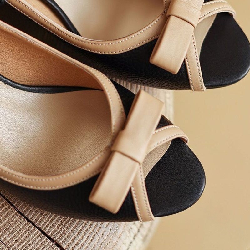 パンプス レディース 太ヒール チャンキーヒール 5cmヒール オープントゥ リボン付き フォーマル 美脚 痛くない 歩きやすい 疲れにくい 通勤 靴 春夏 パーティー 結婚式 二次会 披露宴