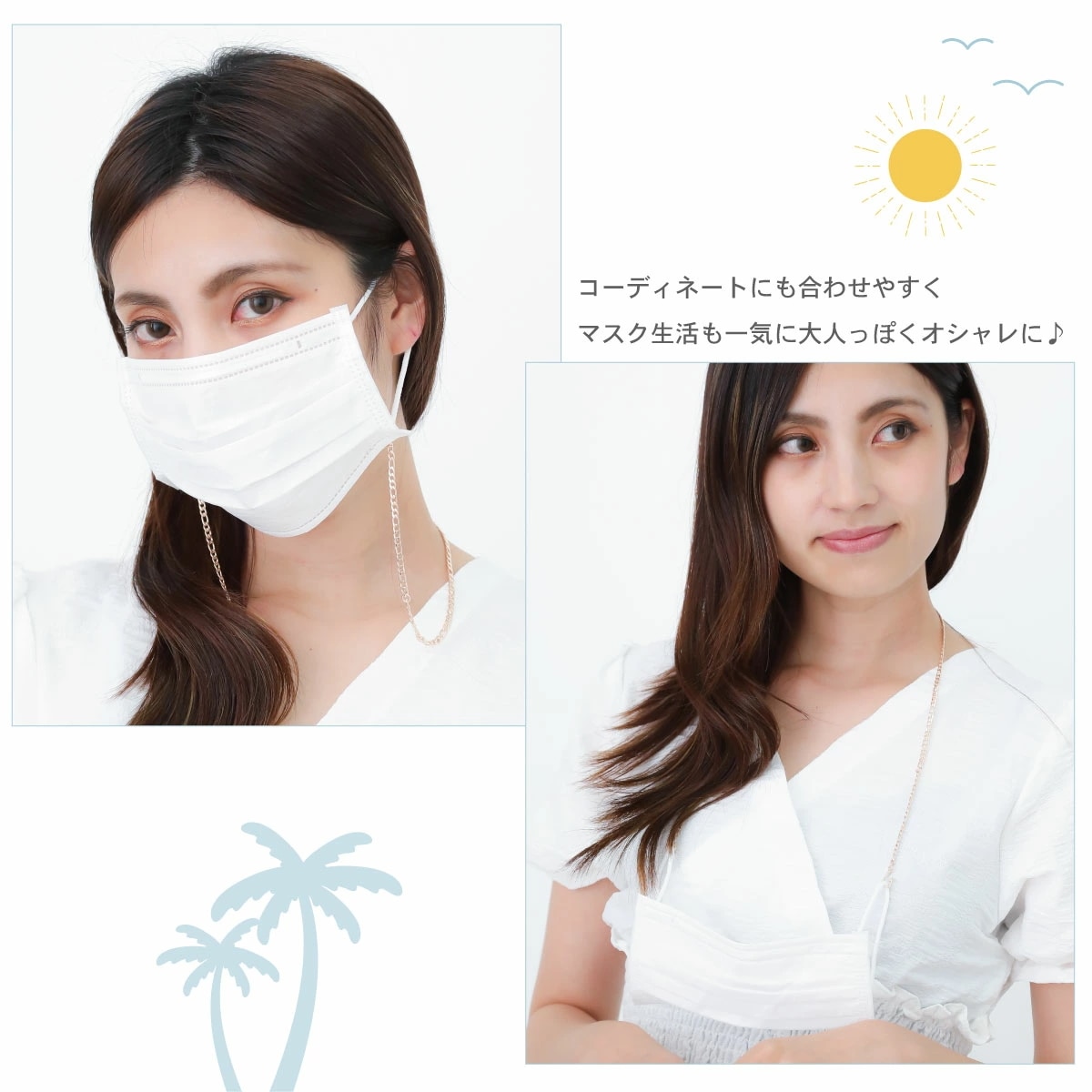 ネックレス サージカルステンレス ハワイアンジュエリー フィッシュフック ボックス フィガロ