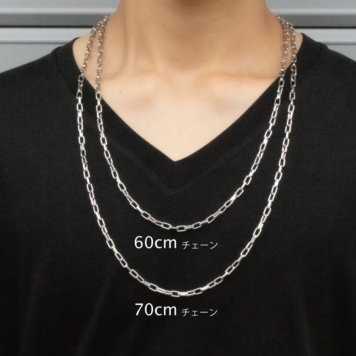 ネックレス サージカルステンレス ハワイアンジュエリー フィッシュフック ボックス フィガロ