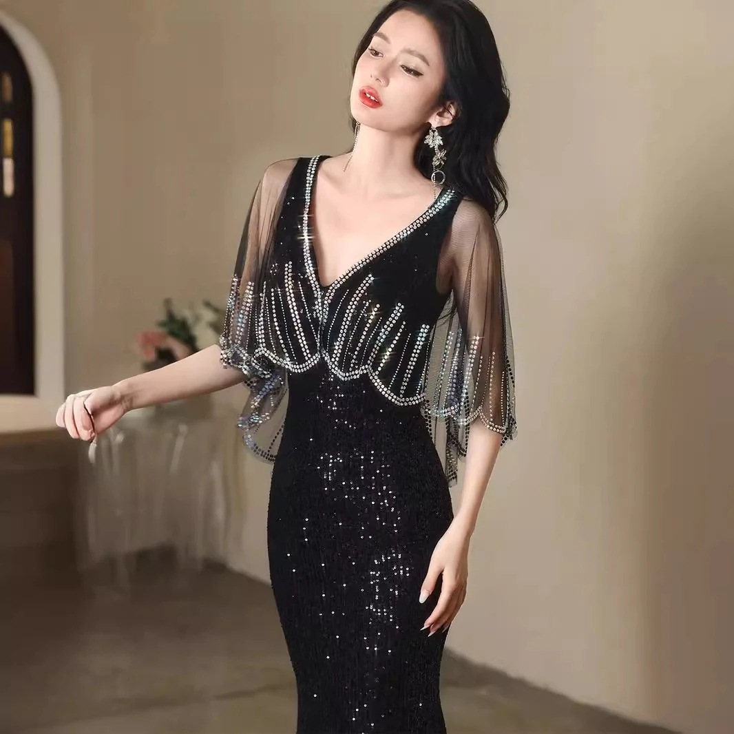 韓国ファッション レディース 前撮り 蝶 ケープ Vネックスパンコールドレス 花嫁二次会ドレス ウェディングドレス パーティードレス 韓国ファッション レディース 前撮り 蝶 ケープ Vネックスパンコールドレス 花嫁二次会ドレス ウェディングドレス パーティードレス