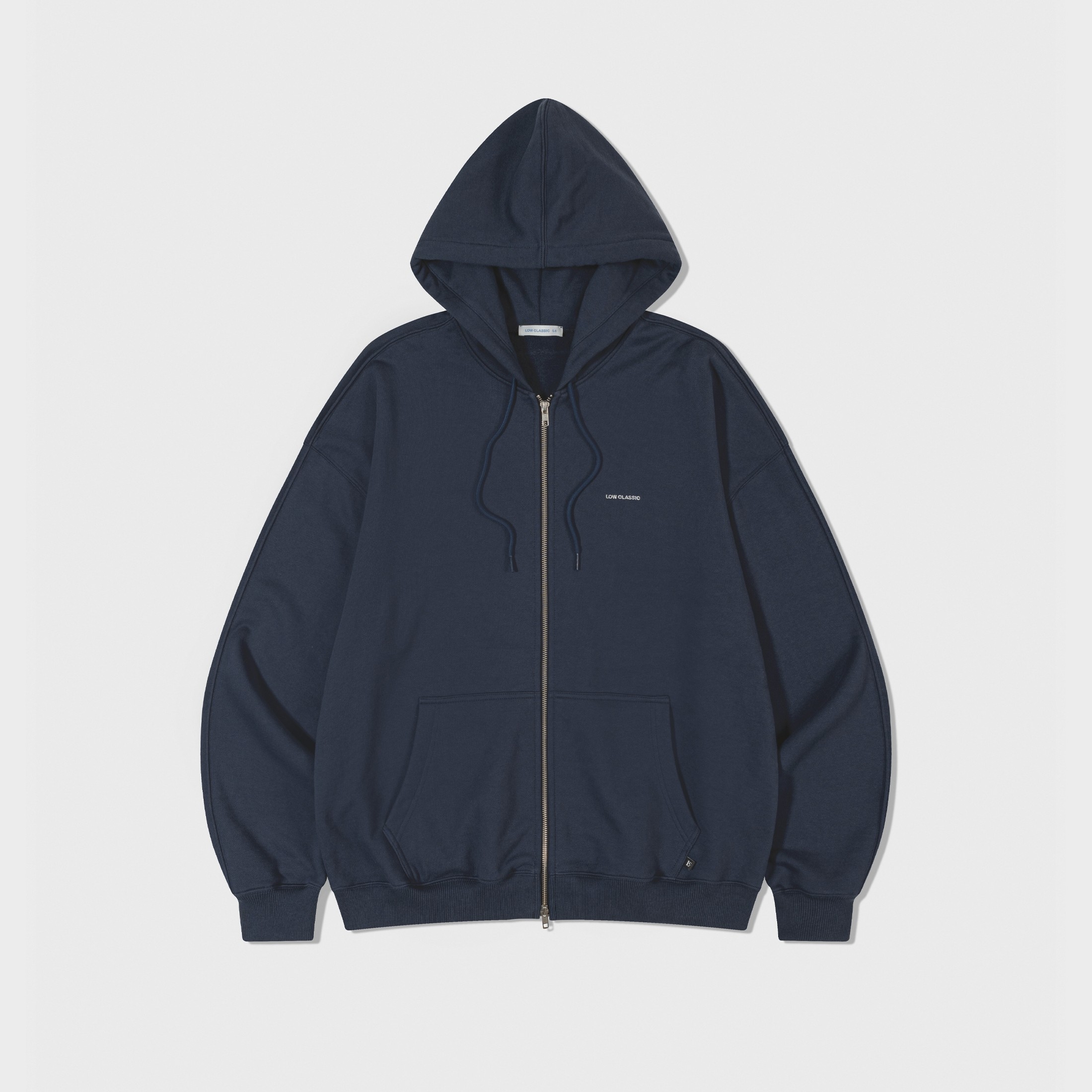 Lc OVERSIZED ZIP-UP HOODIE_(NAVY BLUE/DEEP CHARCOAL/MELANGE GREY)