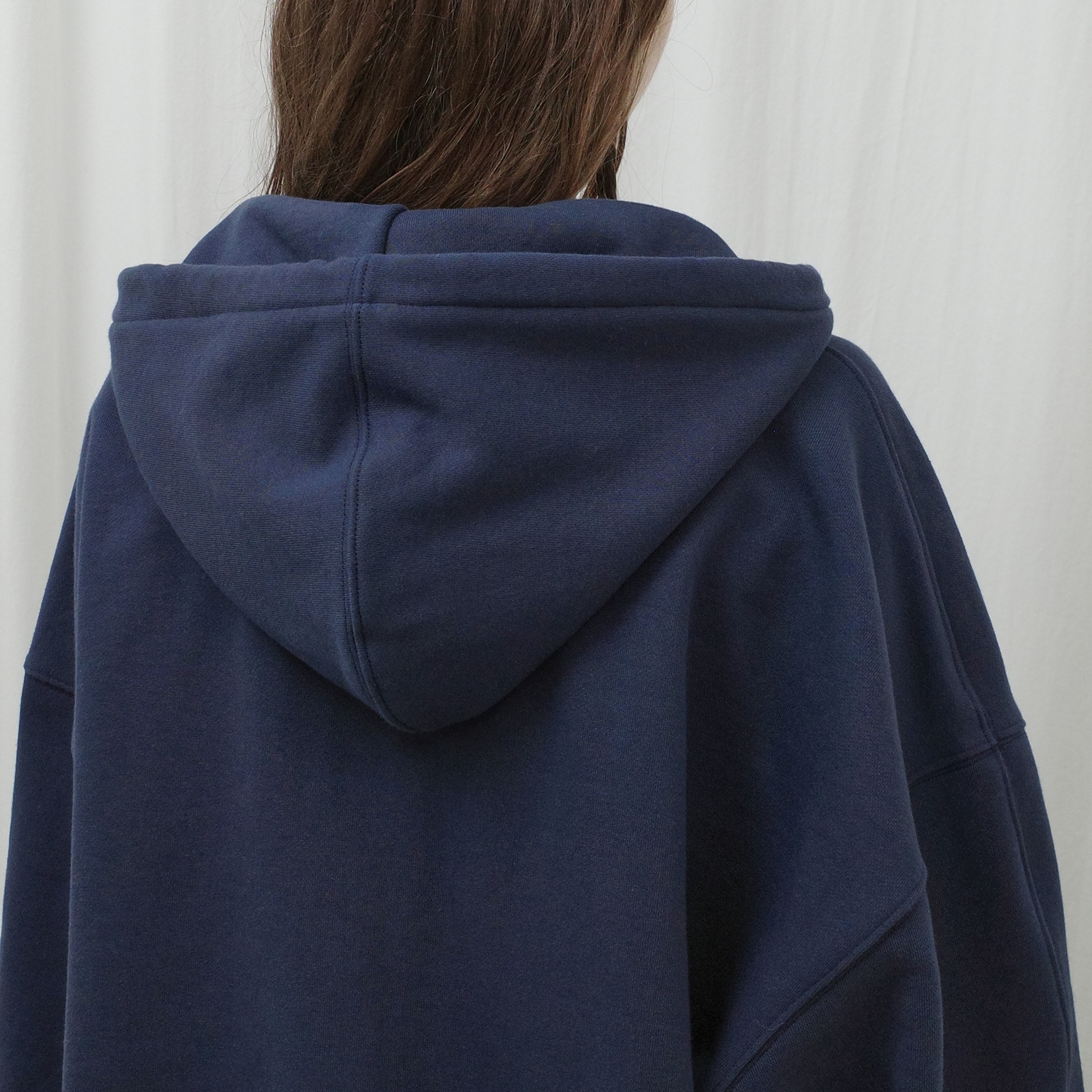 Lc OVERSIZED ZIP-UP HOODIE_(NAVY BLUE/DEEP CHARCOAL/MELANGE GREY)