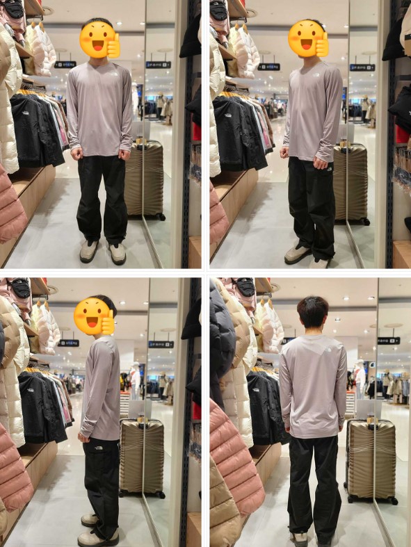 NT7TR11 MS SHADOW L/S R/TEE 韓国 ルーズフィット長袖 Tシャツ ロングTシャツ ベーシック オーバーフィット 切実起Tシャツ 柔らかさ ベーシック シンプル