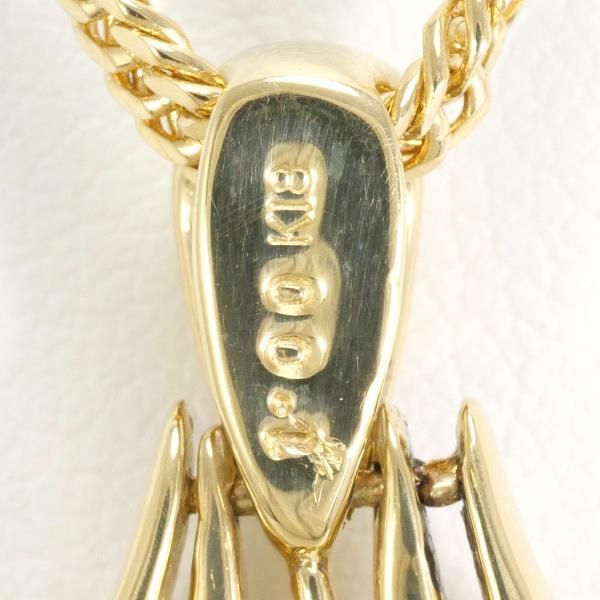 K18 18金 YG ネックレス ダイヤ 1.00 カード鑑別書 ジュエリー 中古