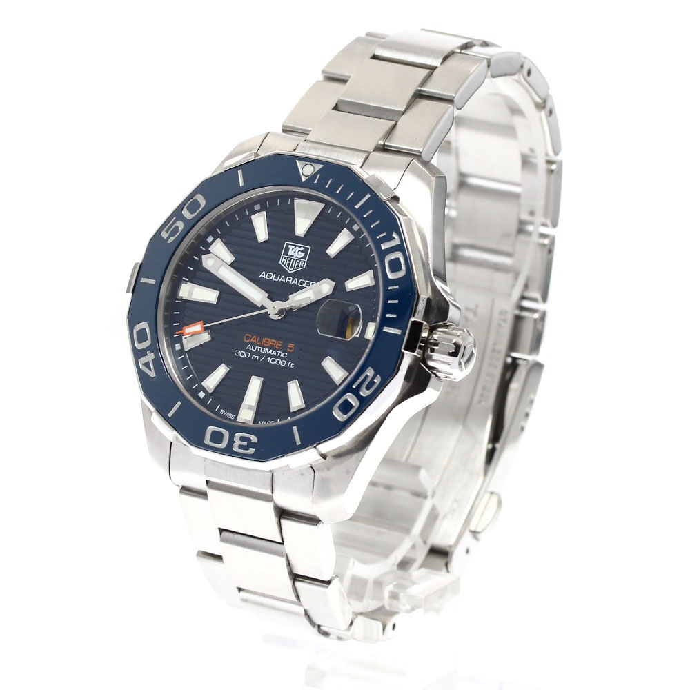 タグホイヤー TAG HEUER WAY211C-0 アクアレーサー キャリバー5 デイト 自動巻き メンズ 美品 保証書付き_900308【中古】 タグホイヤー TAG HEUER WAY211C-0 アクアレーサー キャリバー5 デイト 自動巻き メンズ 美品 保証書付き_900308【中古】