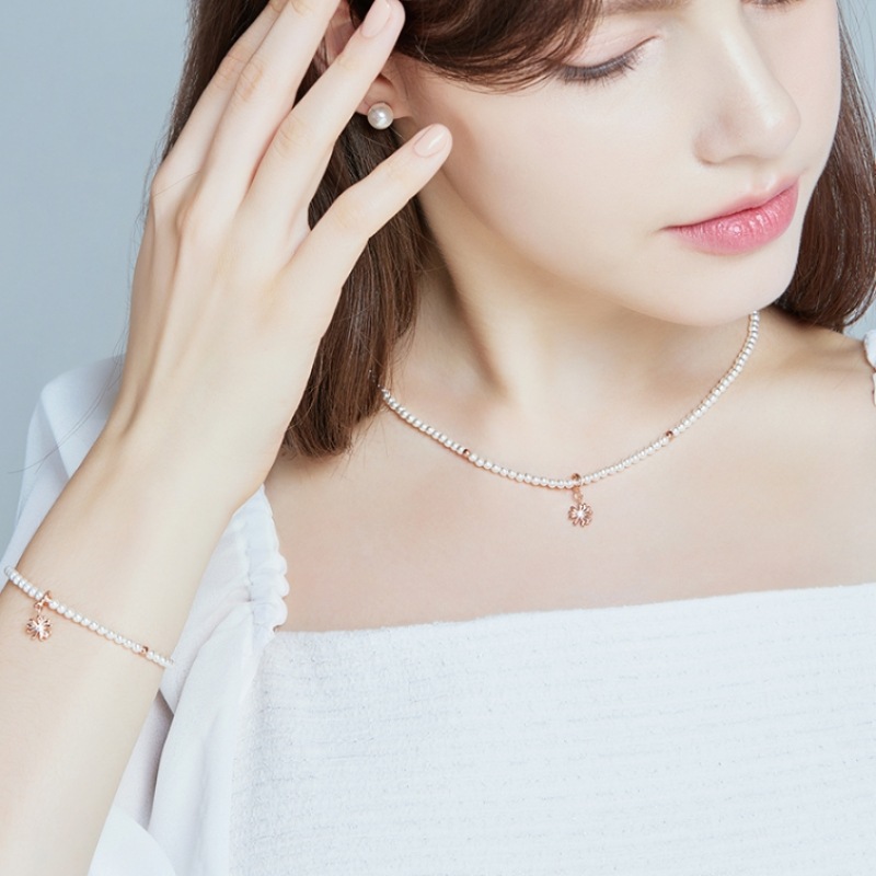 ジェスティナマリエルパールビーズブレスレット+ペンダントセット (SET-J0-0906) ジェスティナマリエルパールビーズブレスレット+ペンダントセット (SET-J0-0906)