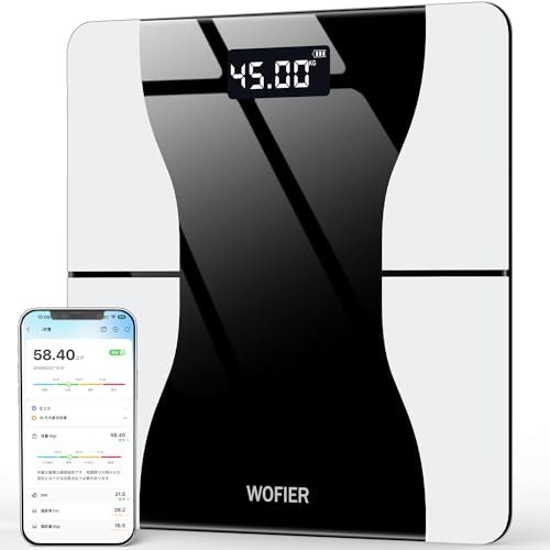 Qoo10] 【新登場薄型】 体重計 スマホ連動 体脂