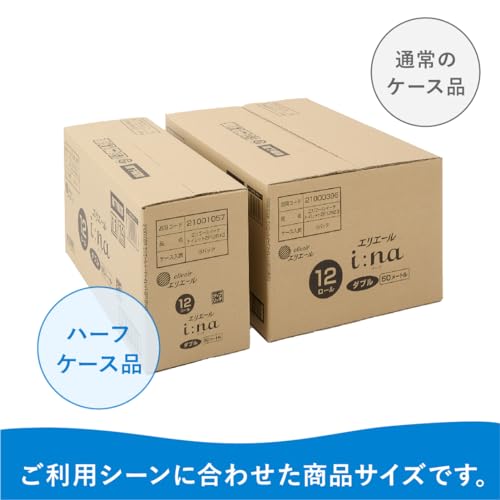 【Amazon.co.jp限定】 エリエール トイレットペーパー i:na(イーナ) 2倍巻き 50m×36ロール(12ロール×3パック) ダブル パルプ100% 華やぐフローラルの香り 【ハーフケー 【Amazon.co.jp限定】 エリエール トイレットペーパー i:na(イーナ) 2倍巻き 50m×36ロール(12ロール×3パック) ダブル パルプ100% 華やぐフローラルの香り 【ハーフケー