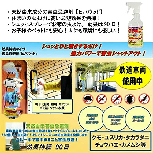 天然由来忌避スプレー ヒバウッド【2本組】 天然由来忌避スプレー ヒバウッド【2本組】