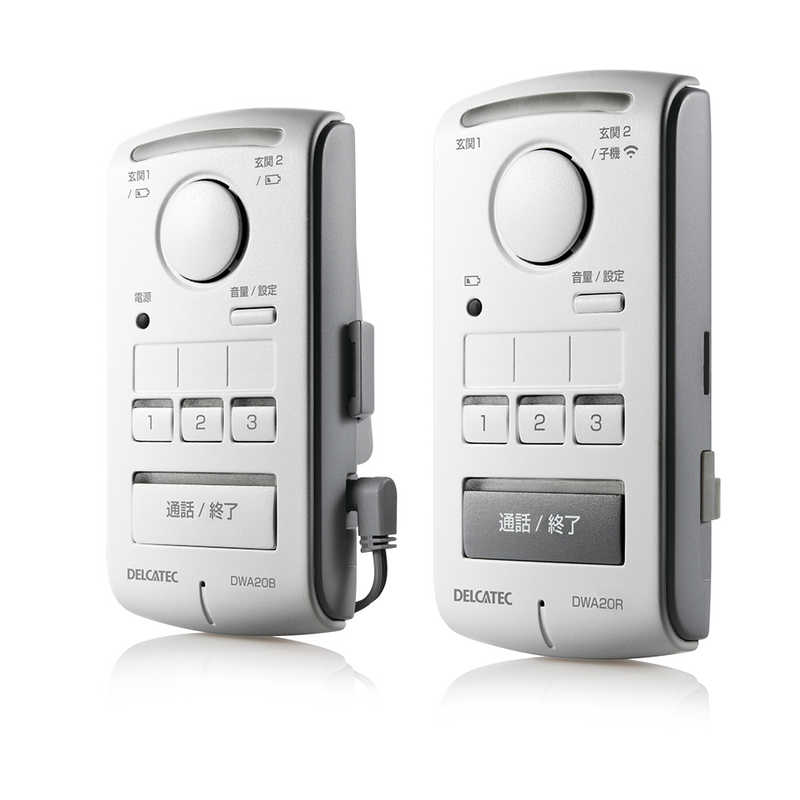 デルカテック　ワイヤレスインターホン室内機(子)セット　DWA20BR