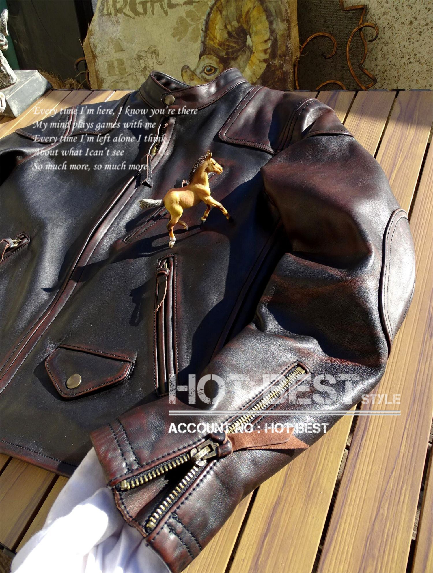 1.2mm 茶芯ホースハイド 50s パテッド シングルライダース ギフト メンズ 革ジャン 通勤 レザージャケット PADDED 植物鞣し 馬革 1.2mm 茶芯ホースハイド 50s パテッド シングルライダース ギフト メンズ 革ジャン 通勤 レザージャケット PADDED 植物鞣し 馬革