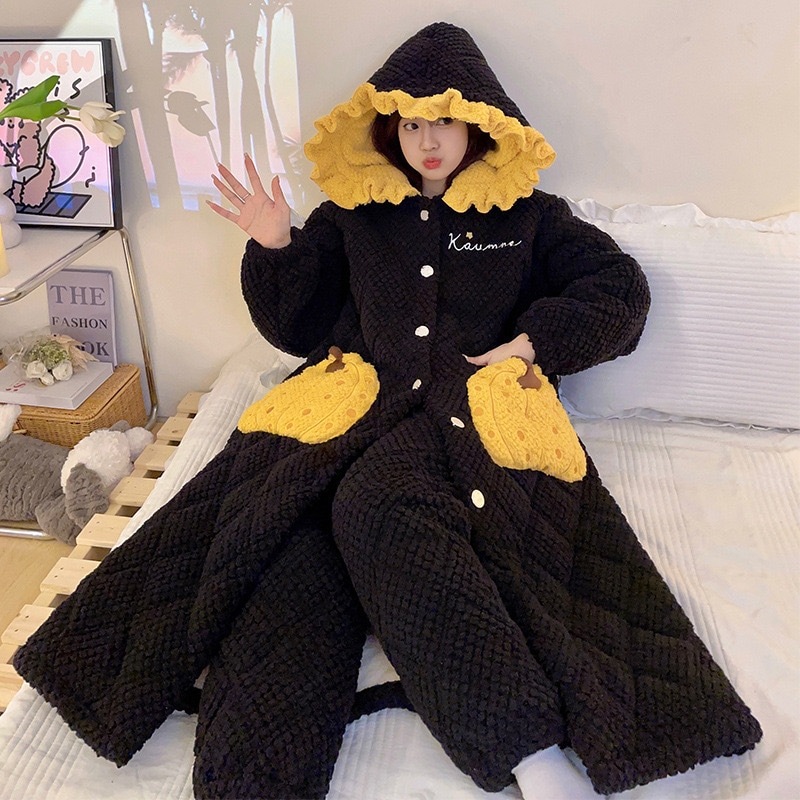 ルームウェア セットアップ 冬 スリーパー冬タイプ女性厚手連帽綿パジャマ保温ロングタイプ部屋着セット 可愛い パジャマ レディース 秋冬 韓国 部屋着 ルームウェア セットアップ 冬 スリーパー冬タイプ女性厚手連帽綿パジャマ保温ロングタイプ部屋着セット 可愛い パジャマ レディース 秋冬 韓国 部屋着