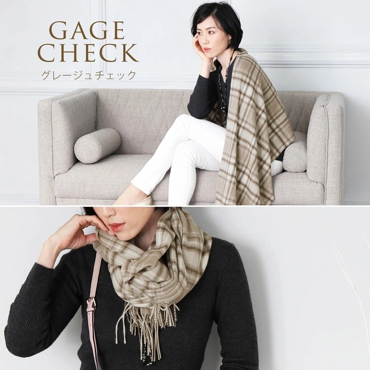 [Filomo]アラシャンカシミヤ100％大判マフラーストール