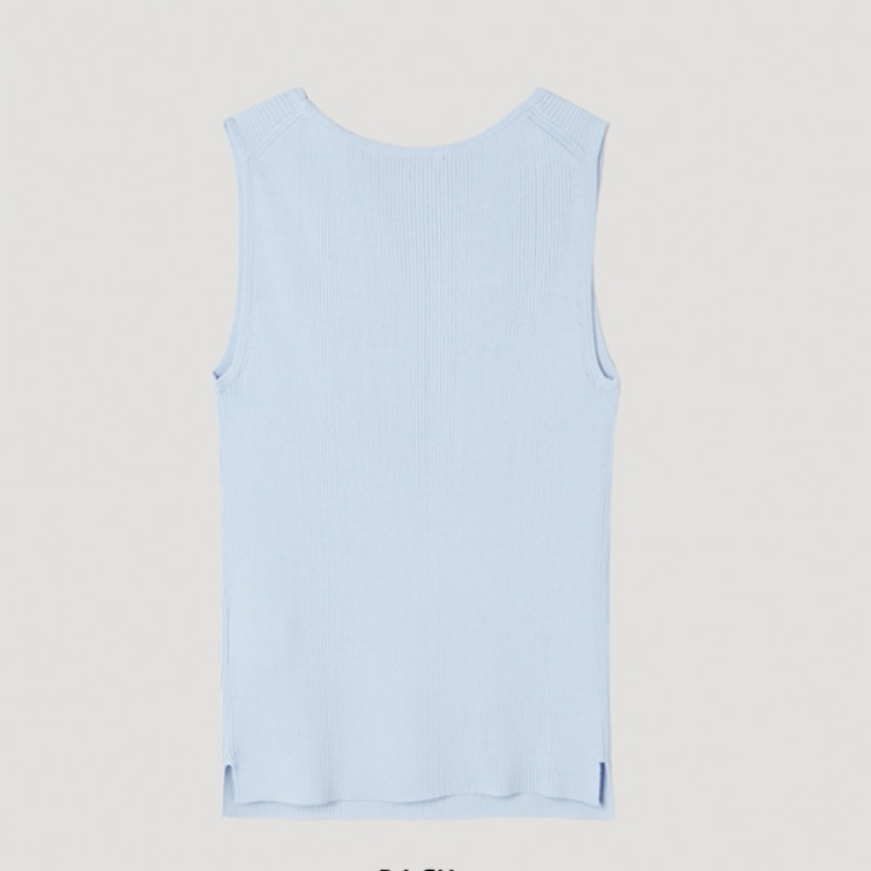 [シーズミス] スクエアネックニットノースリーブ_SSKPOP22040_LL