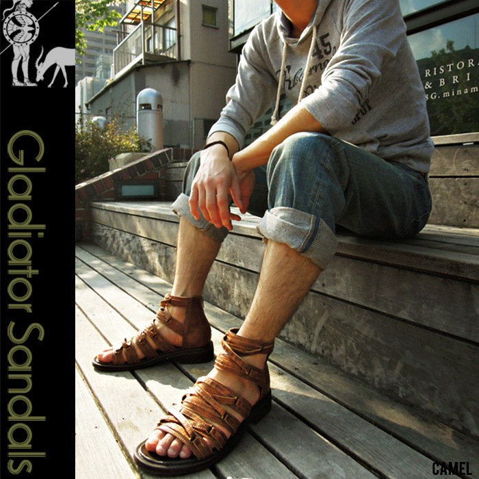 100 安い メンズ サンダル ミドルカット Sandal160 S Men 通販 靴 Puレザー コンフォートサンダル カジュアルサンダル ビーチサンダル グラディエーターサンダル サンダル オプション1 D Brown