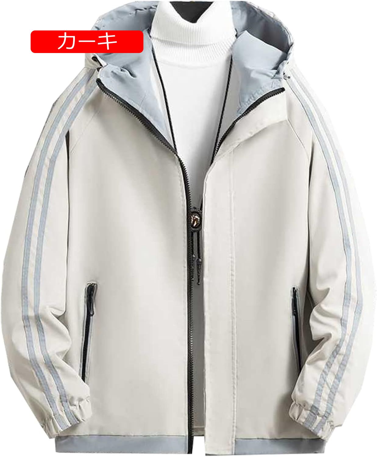 パーカー ジャケット 男性 フード付き 長袖 春秋 ソフト 切り替え 保温性 吸汗 丈長め 韓国風 カジュアル クール オシャレ ブルゾン トレーナー 体型パカー 耐久性 耐磨耗 防水 通学