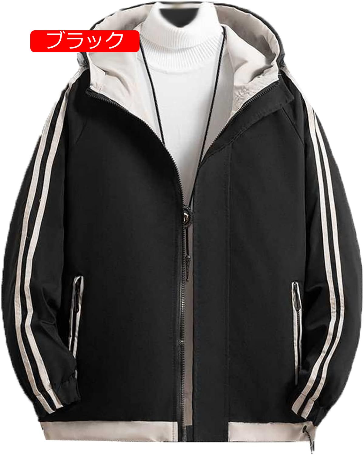 パーカー ジャケット 男性 フード付き 長袖 春秋 ソフト 切り替え 保温性 吸汗 丈長め 韓国風 カジュアル クール オシャレ ブルゾン トレーナー 体型パカー 耐久性 耐磨耗 防水 通学