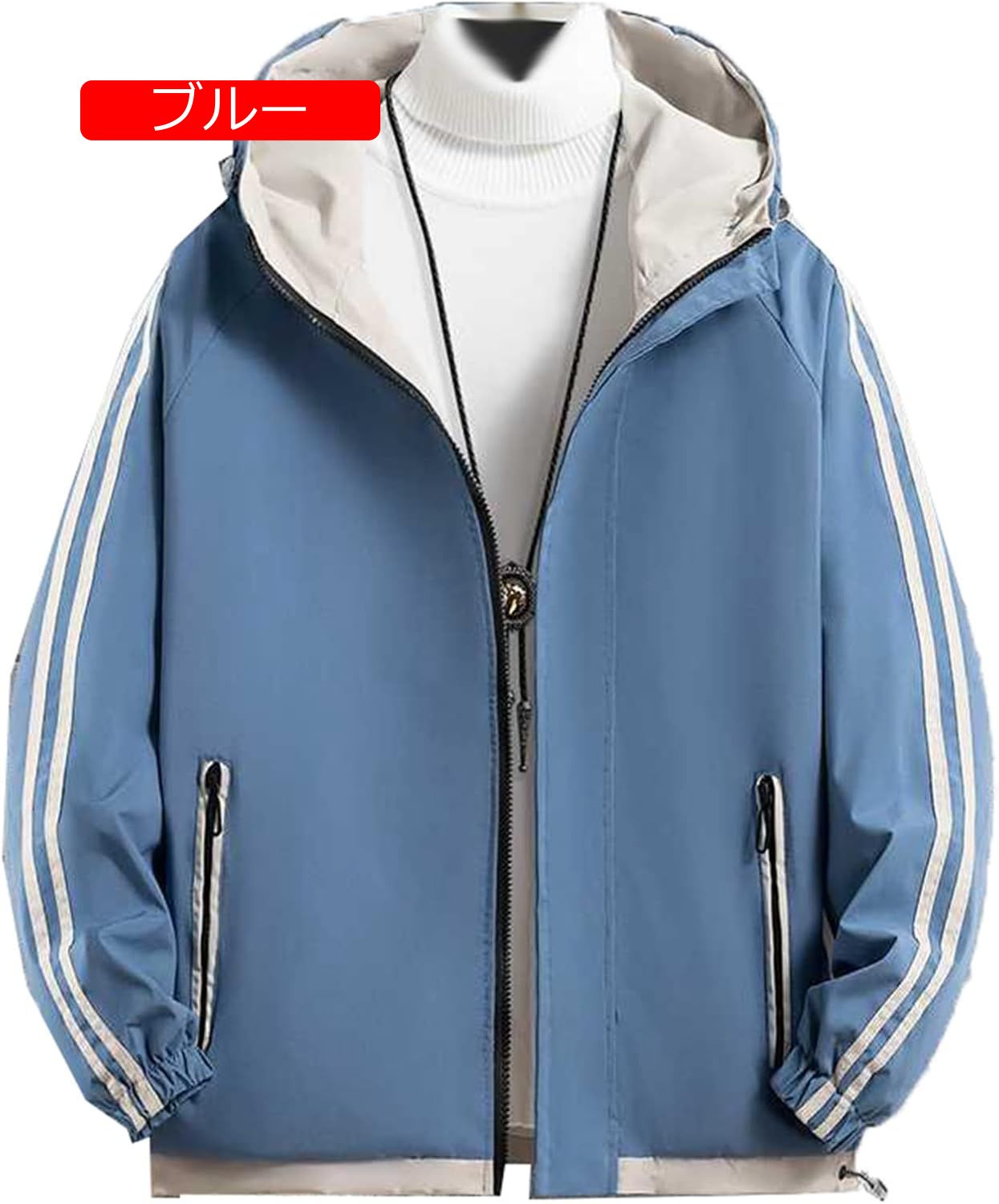 パーカー ジャケット 男性 フード付き 長袖 春秋 ソフト 切り替え 保温性 吸汗 丈長め 韓国風 カジュアル クール オシャレ ブルゾン トレーナー 体型パカー 耐久性 耐磨耗 防水 通学