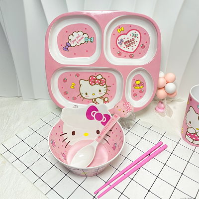 Qoo10] ハローキティ食器セットホームコンパートメ : キッチン用品