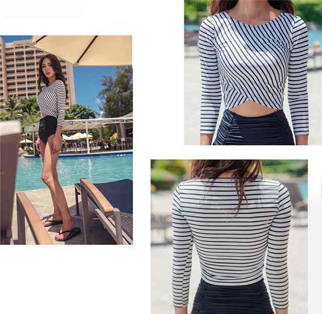 【即納】水着 レディース 水着 体型カバー ビキニ ビキニ 人気 ハイウエスト レトロ お洒落 袖つき 長袖 紫外線対策 UVカット シンプル バスト 盛れる おしゃれ セクシー かわいい パッド付き