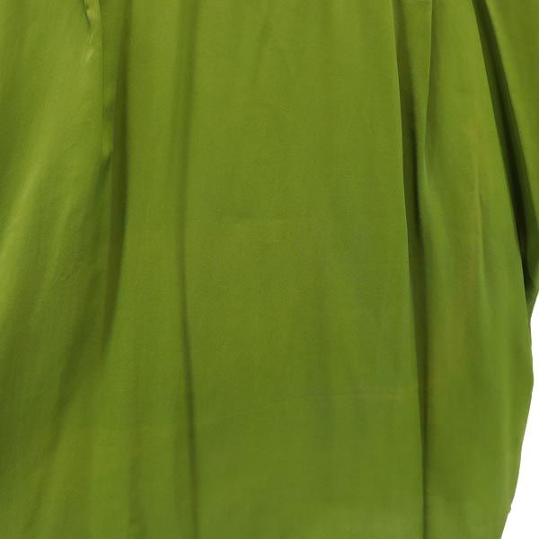 90s オールド シルク 長袖 シャツ 8 グリーン系 ブラウス レディース