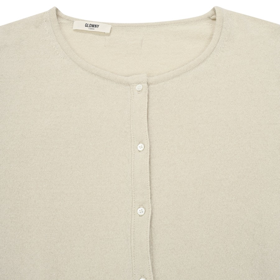 G CLASSIC LOOSE FIT CARDIGAN(BEIGE/BLACK)
