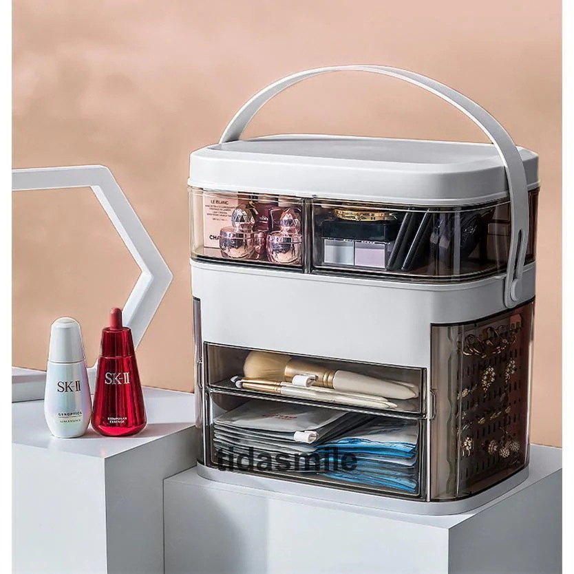 メイクボックス コスメボックス 鏡付き 化粧品収納 多機能 持ち運び 小物入れ 防塵 防水 美容 大容量 卓上収納 アクセサリー プレゼント 洗面所-60 メイクボックス コスメボックス 鏡付き 化粧品収納 多機能 持ち運び 小物入れ 防塵 防水 美容 大容量 卓上収納 アクセサリー プレゼント 洗面所-60