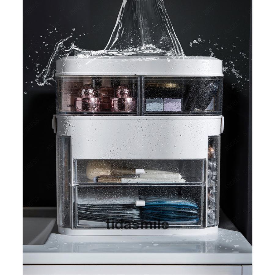 メイクボックス コスメボックス 鏡付き 化粧品収納 多機能 持ち運び 小物入れ 防塵 防水 美容 大容量 卓上収納 アクセサリー プレゼント 洗面所-60 メイクボックス コスメボックス 鏡付き 化粧品収納 多機能 持ち運び 小物入れ 防塵 防水 美容 大容量 卓上収納 アクセサリー プレゼント 洗面所-60