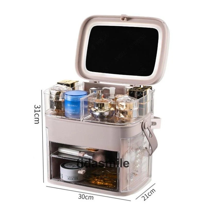 メイクボックス コスメボックス 鏡付き 化粧品収納 多機能 持ち運び 小物入れ 防塵 防水 美容 大容量 卓上収納 アクセサリー プレゼント 洗面所-60 メイクボックス コスメボックス 鏡付き 化粧品収納 多機能 持ち運び 小物入れ 防塵 防水 美容 大容量 卓上収納 アクセサリー プレゼント 洗面所-60