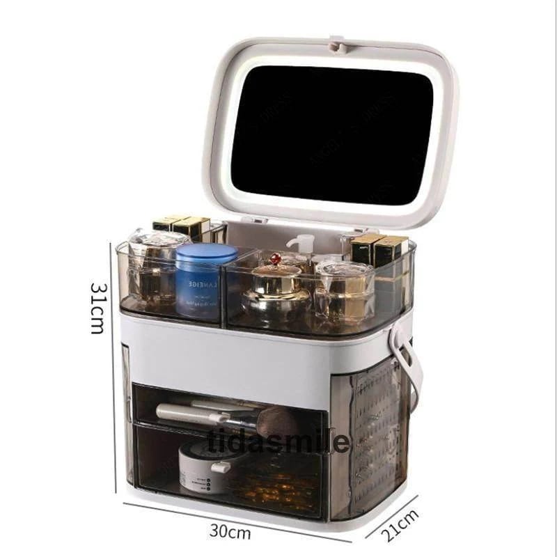 メイクボックス コスメボックス 鏡付き 化粧品収納 多機能 持ち運び 小物入れ 防塵 防水 美容 大容量 卓上収納 アクセサリー プレゼント 洗面所-60 メイクボックス コスメボックス 鏡付き 化粧品収納 多機能 持ち運び 小物入れ 防塵 防水 美容 大容量 卓上収納 アクセサリー プレゼント 洗面所-60