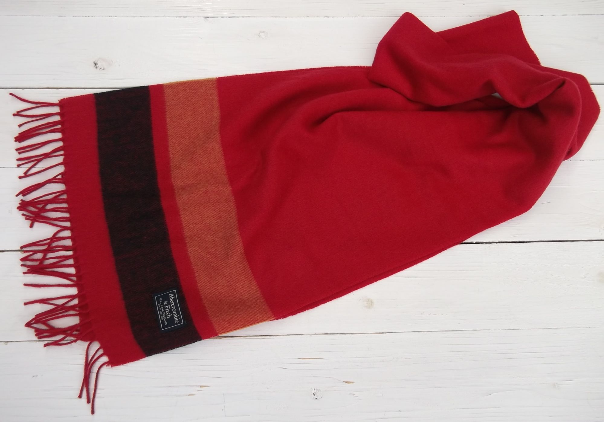 アバクロンビー&フィッチ ウール マフラー レッド Abercrombie&Fitch AF4-014 アバクロンビー&フィッチ ウール マフラー レッド Abercrombie&Fitch AF4-014