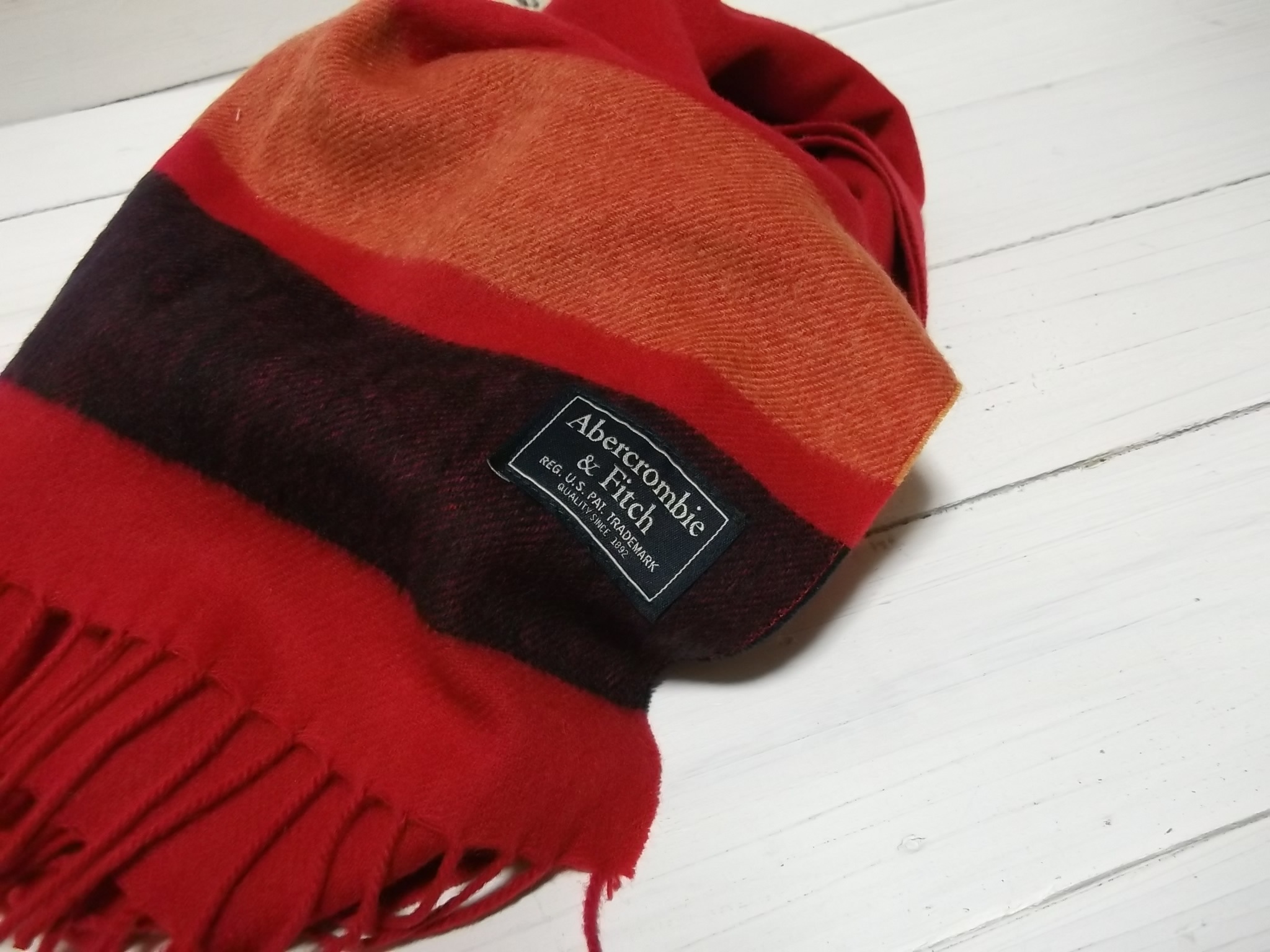 アバクロンビー&フィッチ ウール マフラー レッド Abercrombie&Fitch AF4-014 アバクロンビー&フィッチ ウール マフラー レッド Abercrombie&Fitch AF4-014