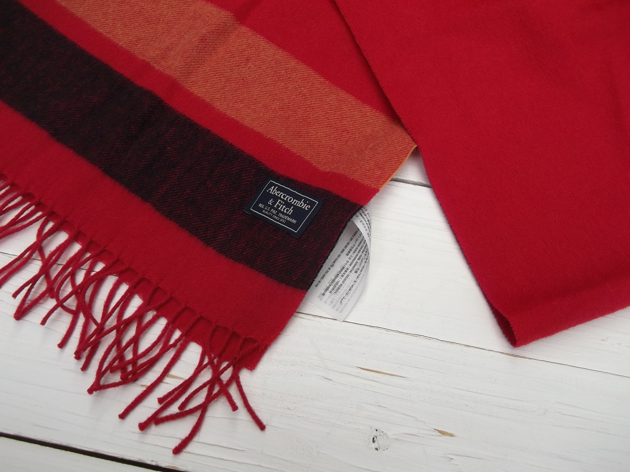 アバクロンビー&フィッチ ウール マフラー レッド Abercrombie&Fitch AF4-014 アバクロンビー&フィッチ ウール マフラー レッド Abercrombie&Fitch AF4-014