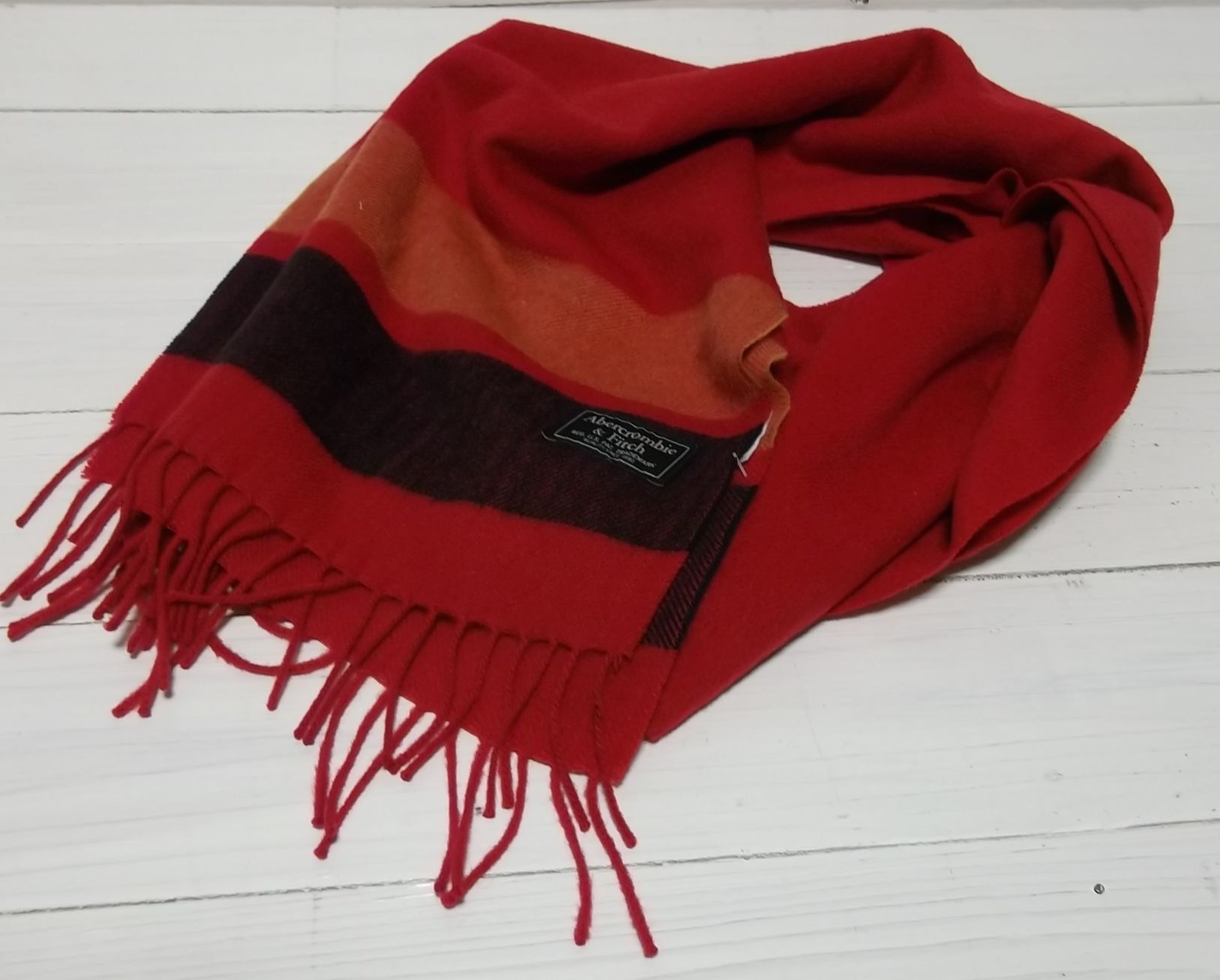 アバクロンビー&フィッチ ウール マフラー レッド Abercrombie&Fitch AF4-014 アバクロンビー&フィッチ ウール マフラー レッド Abercrombie&Fitch AF4-014