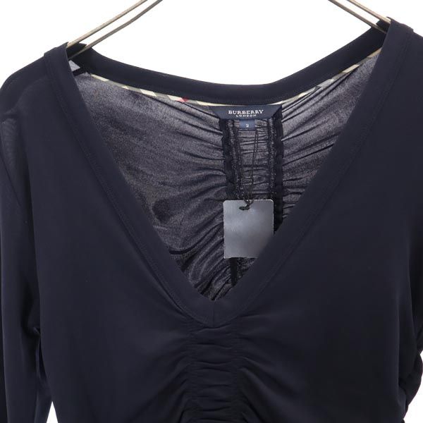 未使用 三陽商会 日本製 長袖 アンサンブル カットソー 2 ブラック LONDON キャミソール シャーリング レディース 未使用 三陽商会 日本製 長袖 アンサンブル カットソー 2 ブラック LONDON キャミソール シャーリング レディース