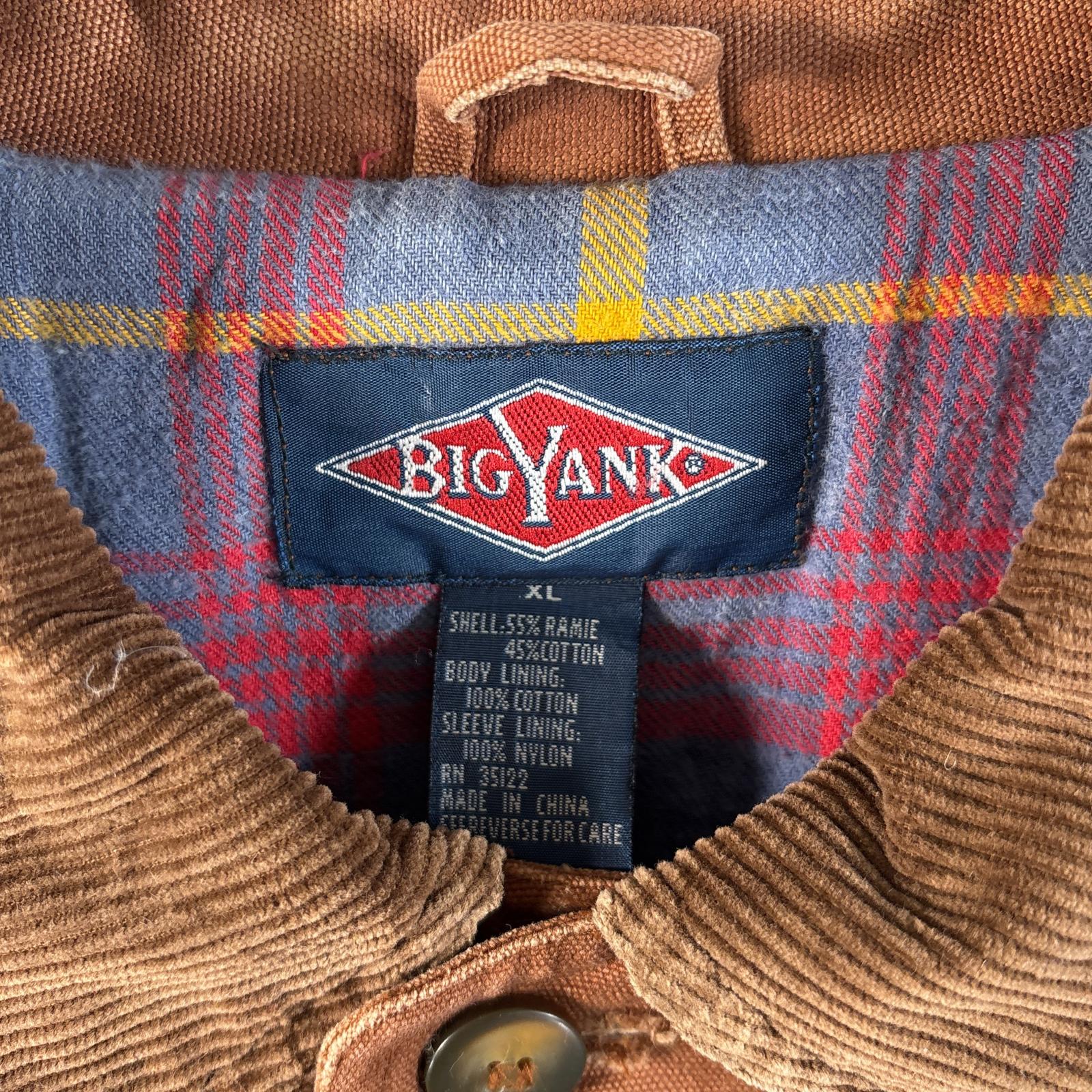 古着 90s/90年代 ビッグヤンク BIG YANK ダック ハンティングジャケット カバーオール 裏地チェック 大きいサイズ XL ブラウン系 メンズ 古着 90s/90年代 ビッグヤンク BIG YANK ダック ハンティングジャケット カバーオール 裏地チェック 大きいサイズ XL ブラウン系 メンズ