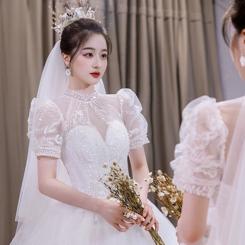 ウェディングドレス 2025 新しいブライダルメイン糸小さな宮殿スタイル感外出用の軽いガーゼプリンセススカート気質 ウェディングドレス 2025 新しいブライダルメイン糸小さな宮殿スタイル感外出用の軽いガーゼプリンセススカート気質