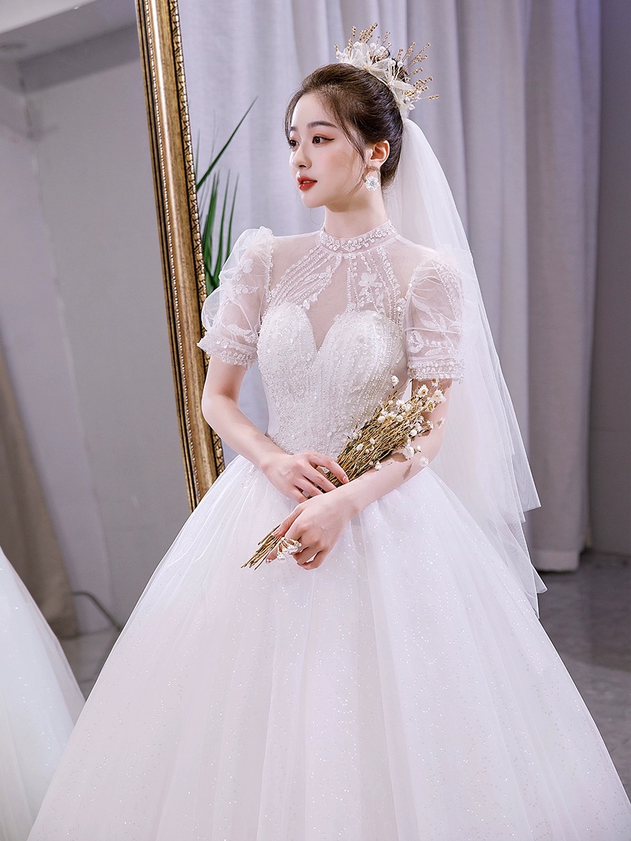 ウェディングドレス 2025 新しいブライダルメイン糸小さな宮殿スタイル感外出用の軽いガーゼプリンセススカート気質 ウェディングドレス 2025 新しいブライダルメイン糸小さな宮殿スタイル感外出用の軽いガーゼプリンセススカート気質