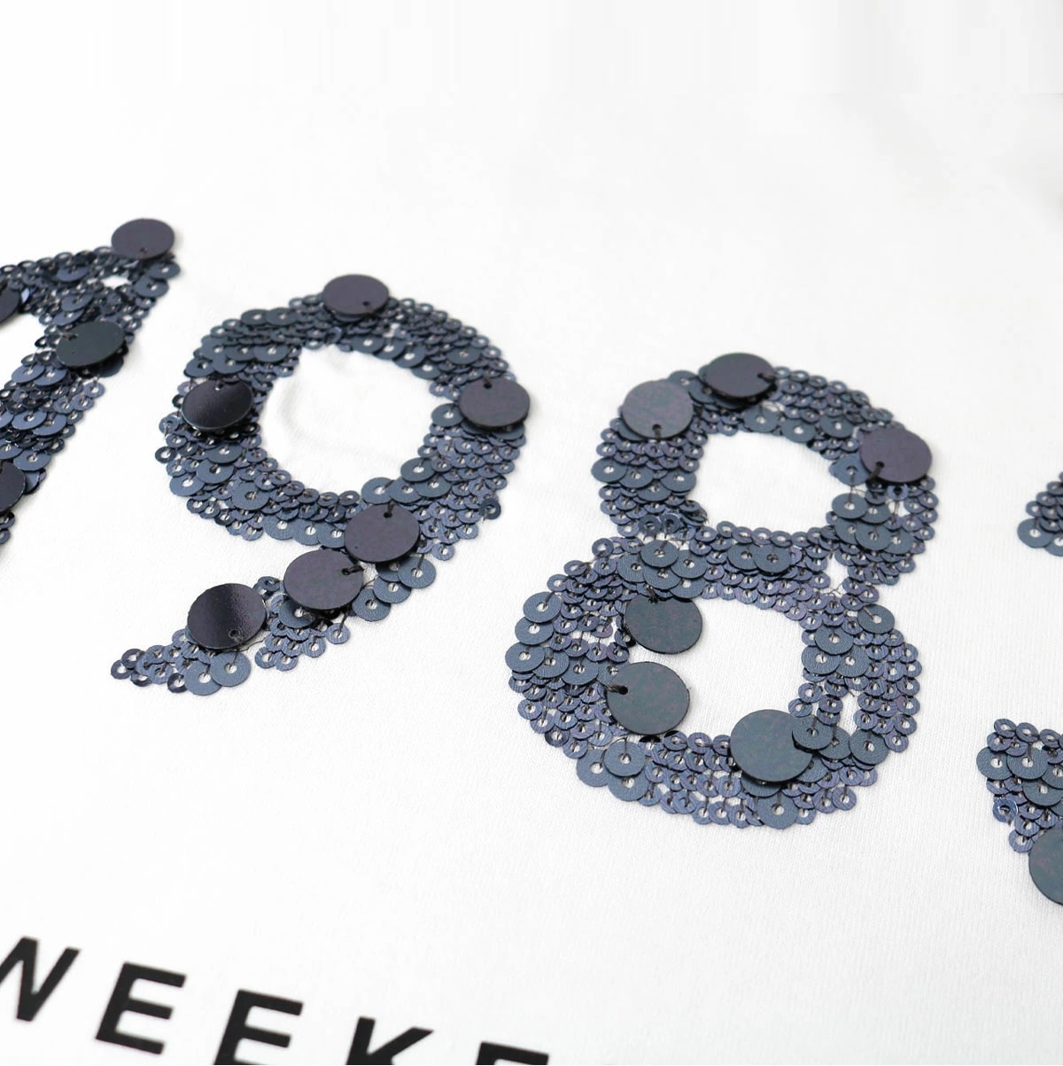 ウィークエンド CABINA カビーナ コットン ジャージー Tシャツ レディース SS TEE クルーネック ロゴスパンコール 半袖 ブランド 白