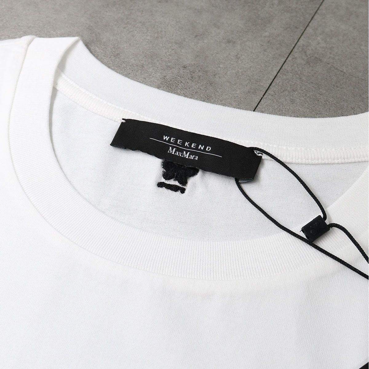 ウィークエンド CABINA カビーナ コットン ジャージー Tシャツ レディース SS TEE クルーネック ロゴスパンコール 半袖 ブランド 白