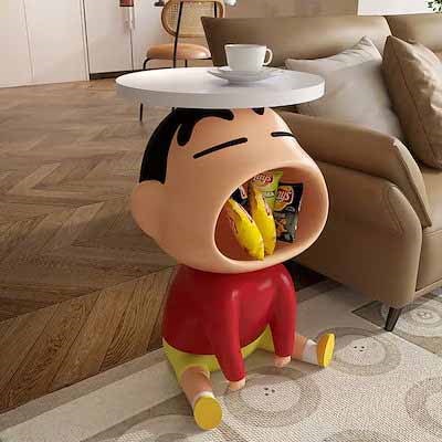 【SNS大人気】　クレヨンしんちゃん ボーちゃん サイドテーブル 机 家具 海外大人気)クレヨンしんちゃん ボーちゃん サイドテーブル 高さ45cm