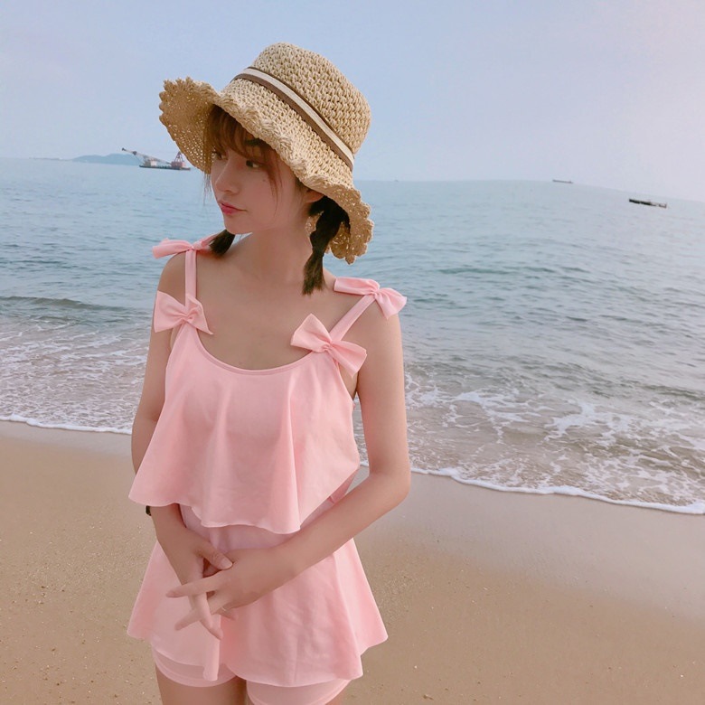 4112.肩リボン フレアタンキニ(ピンク)2019 春夏 海 プール BBQ 温泉 スパ かわいい 4112.肩リボン フレアタンキニ(ピンク)2019 春夏 海 プール BBQ 温泉 スパ かわいい