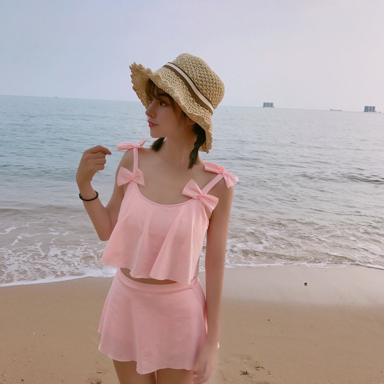 4112.肩リボン フレアタンキニ(ピンク)2019 春夏 海 プール BBQ 温泉 スパ かわいい 4112.肩リボン フレアタンキニ(ピンク)2019 春夏 海 プール BBQ 温泉 スパ かわいい