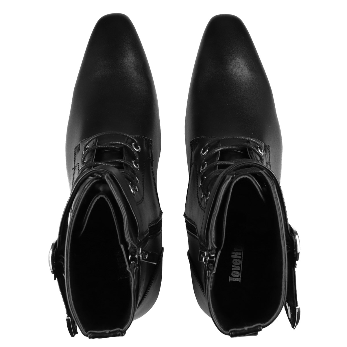 ブーツ メンズ ショートブーツ 厚底 6.5cmヒール サイドジップ レースアップ ストームブーツ 3E レザー 合成皮革 ベルトストラップ プラットフォーム プレーントゥ 黒 ブラック 6832 ブーツ メンズ ショートブーツ 厚底 6.5cmヒール サイドジップ レースアップ ストームブーツ 3E レザー 合成皮革 ベルトストラップ プラットフォーム プレーントゥ 黒 ブラック 6832